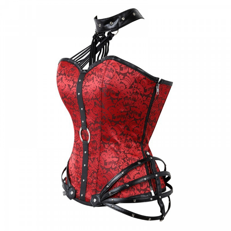 Women Gothic Corset Steel Boned Body Shaper Medieval Bustier Tops