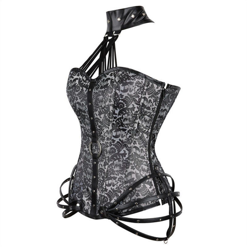 Women Gothic Corset Steel Boned Body Shaper Medieval Bustier Tops