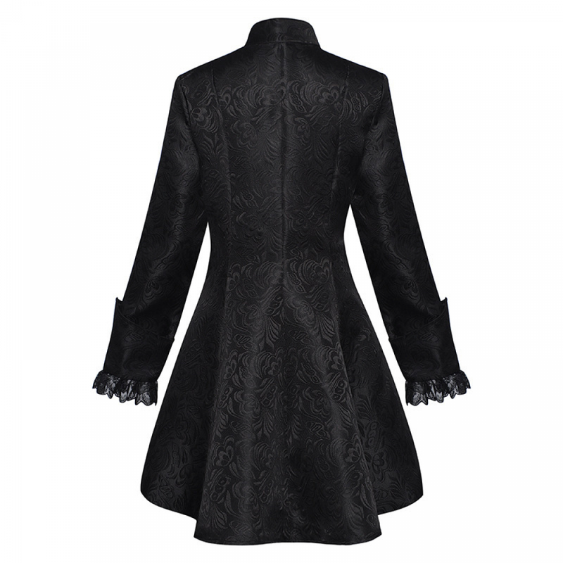 Women Medieval Jacket Embroidery Gothic Applique Steampunk Coat