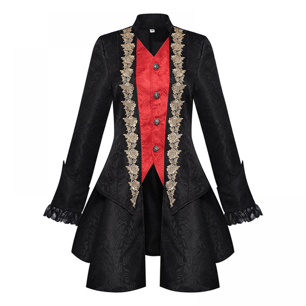 Women Medieval Jacket Embroidery Gothic Applique Steampunk Coat