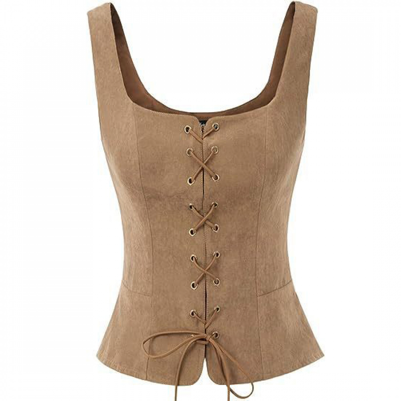 Women Pirate Cosplay Renaissance Vest Steampunk Medieval Bodice