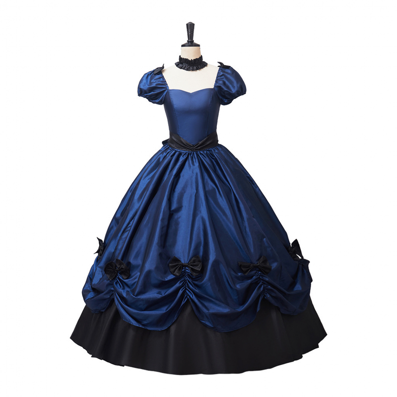 Women Southern Belle Ball Gown Gothic Victorian Rococo Dress Costume