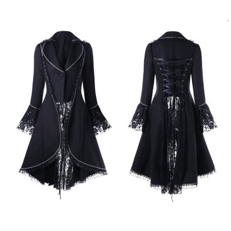 Women Steampunk Victorian Waistcoat Jacket Renaissance Goth Costume