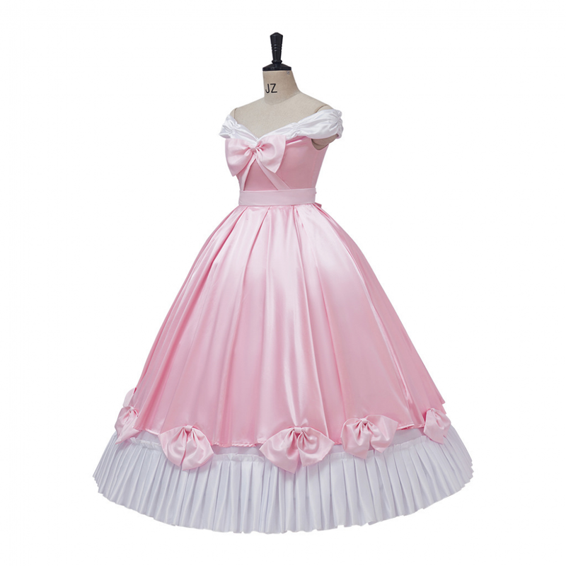 Cinderella Pink Princess Cosplay Costume Dress Up Ball Gown