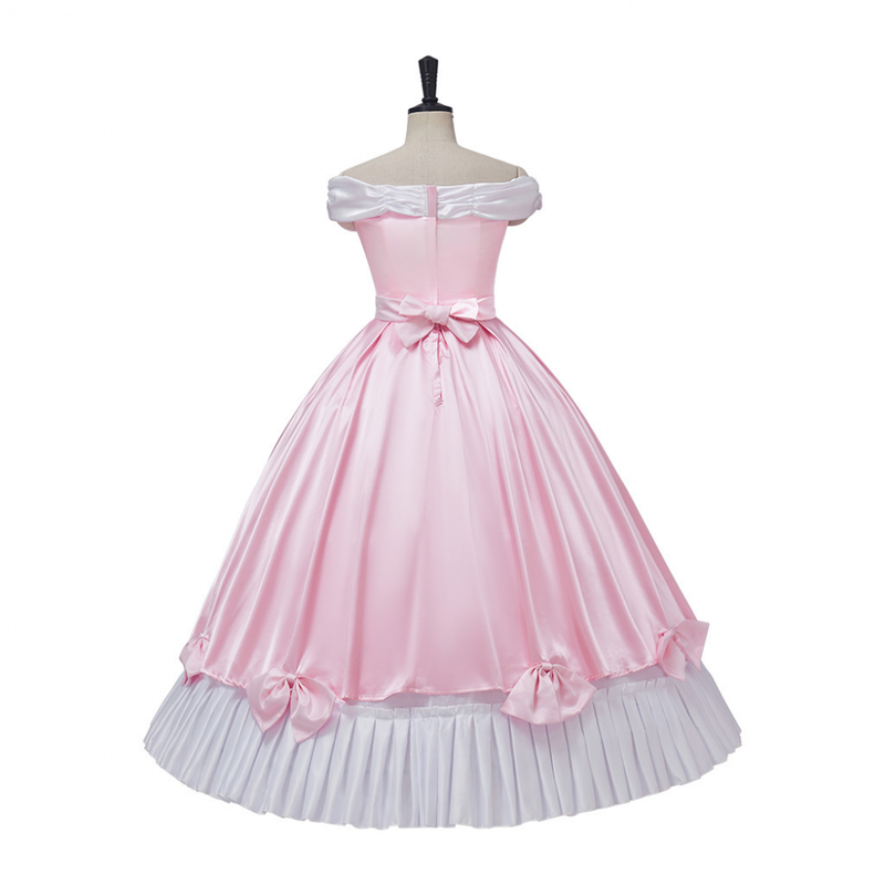 Cinderella Pink Princess Cosplay Costume Dress Up Ball Gown