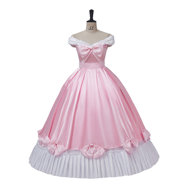 Cinderella Pink Princess Cosplay Costume Dress Up Ball Gown