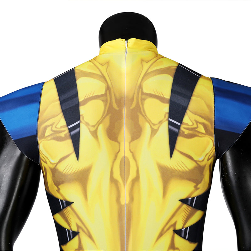 X-Men '97 Wolverine James Howlett Cosplay Costume Men Jumpsuit with Helmet Bodysuit Set