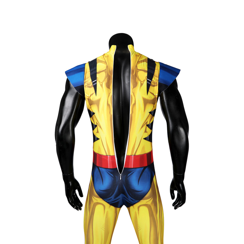 X-Men '97 Wolverine James Howlett Cosplay Costume Men Jumpsuit with Helmet Bodysuit Set