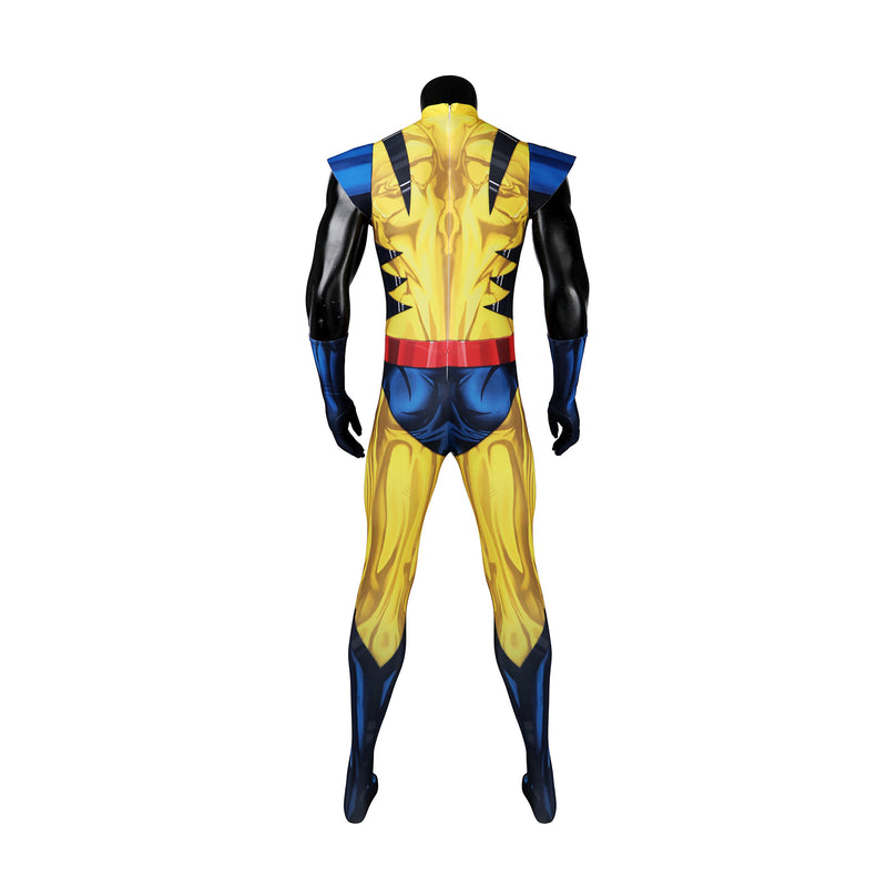 X-Men '97 Wolverine James Howlett Cosplay Costume Men Jumpsuit with Helmet Bodysuit Set