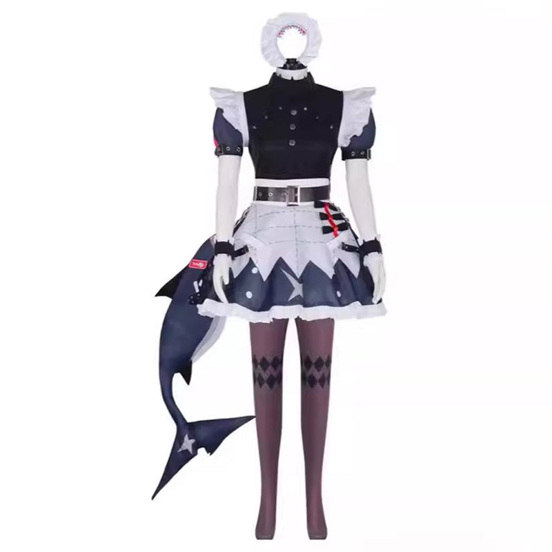 Zenless Zone Zero Ellen Joe Cosplay Costume Maid Clothing Shark Tail Uniform