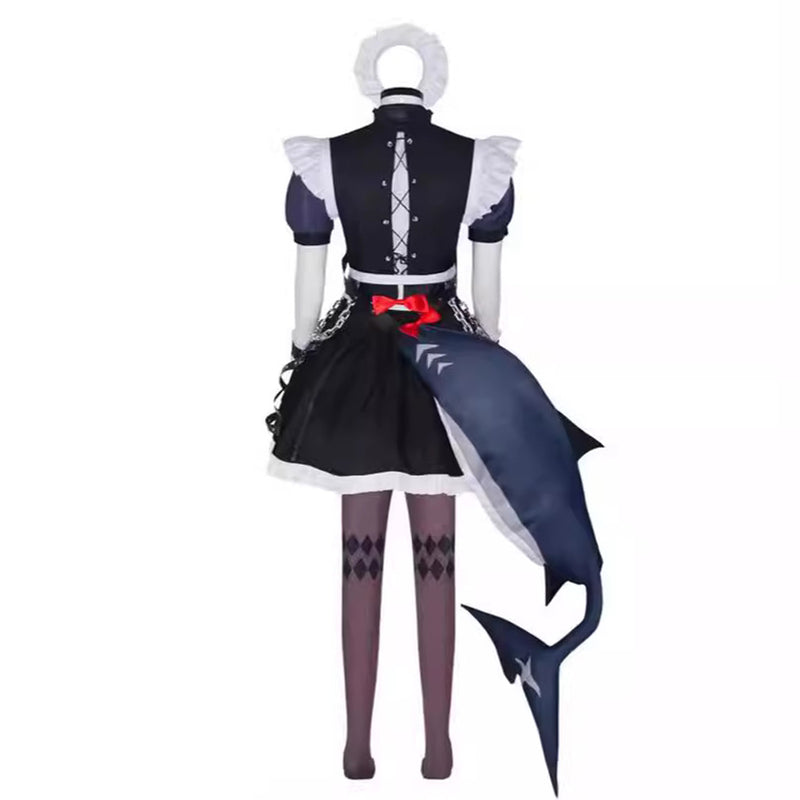 Zenless Zone Zero Ellen Joe Cosplay Costume Maid Clothing Shark Tail Uniform