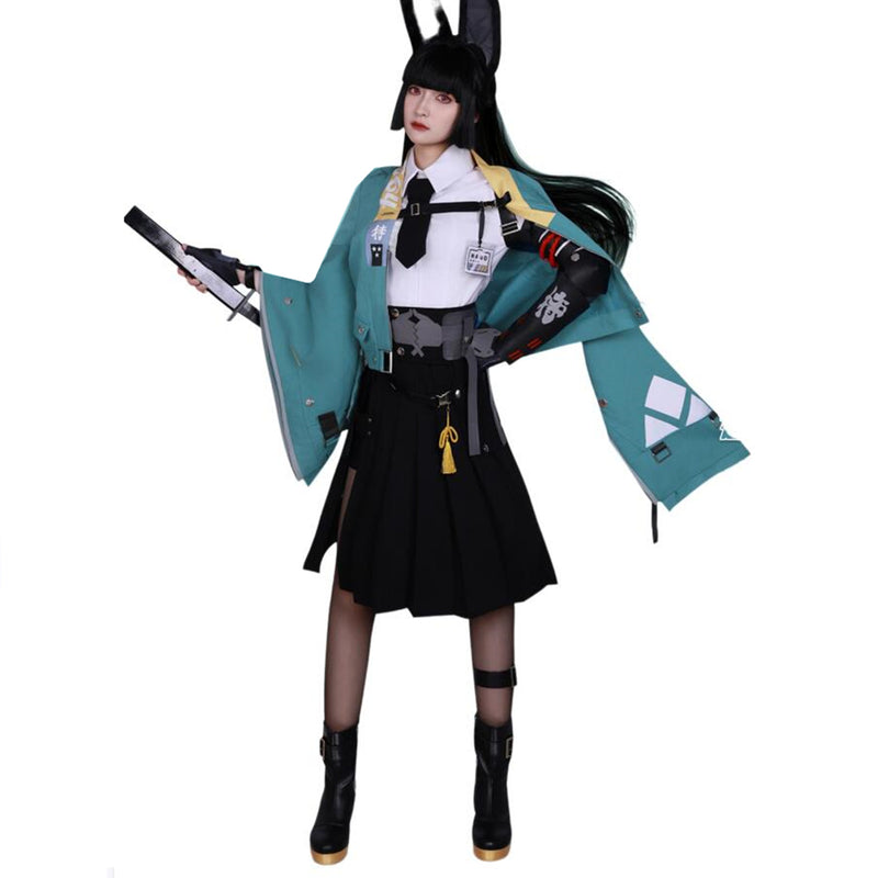 Zenless Zone Zero Hoshimi Miyabi Cosplay Costume Wig Women JK Skirt Kimono Combat Uniform