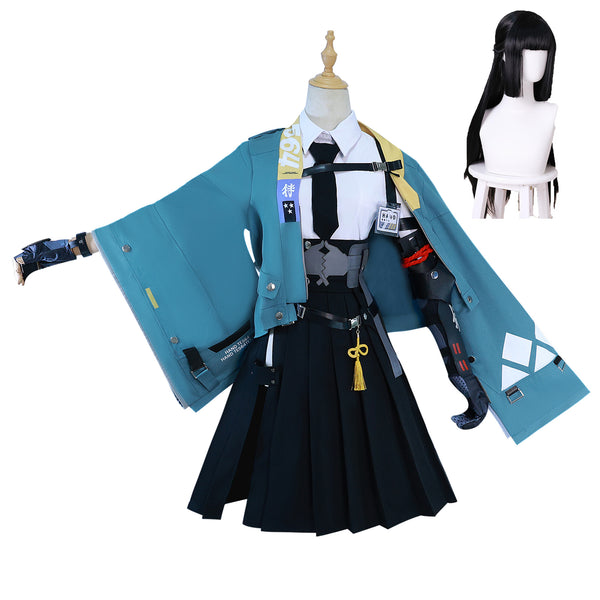 Zenless Zone Zero Hoshimi Miyabi Cosplay Costume Wig Women JK Skirt Kimono Combat Uniform