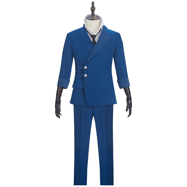 TV Series Cowboy Bebop Spike Spiegel Cosplay Costume Men Blue Suit Party Uniform Halloween Clothing